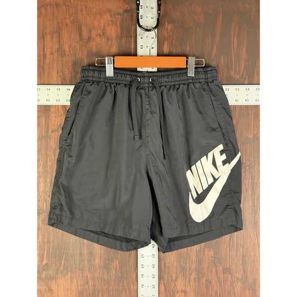 Nike Sportswear Woven Logo Shorts CV9302-010 Athletic Drawstring Black Large Men - Picture 1 of 8